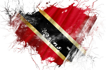 Grunge old Trinidad and tobago  flag 