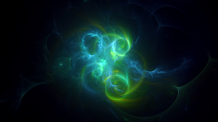 3D rendering abstract fractal light background
