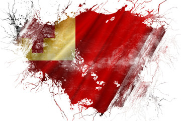Grunge old Tonga  flag 