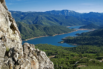 Naklejka na ściany i meble Reservoir the Tranco, in the natural park of Cazorla, Segura and Las Villas.