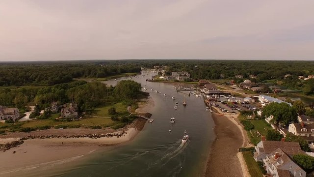 Maine Aerial Kennebunkport v33 Flying low over Kennebunkport.