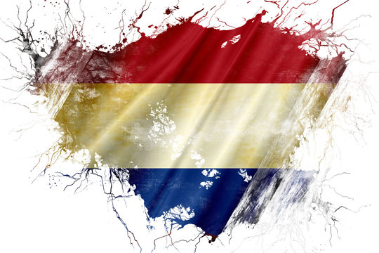 Grunge Old Netherlands  Flag 