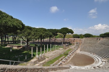 Fototapeta na wymiar Ostia - ancient harbor of Rome