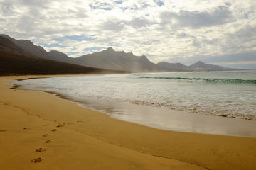 Beach Cofete on Fuerteventura, Spain.