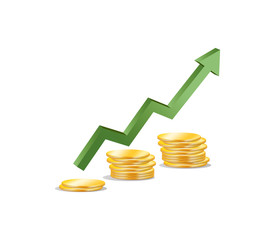 Vector isolated illustration with finance`s graphic