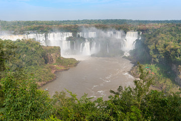 Fototapeta na wymiar Brazilian Side of Iguazu Falls in Parana Province, Brazil