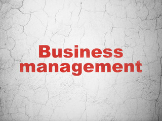 Finance concept: Business Management on wall background