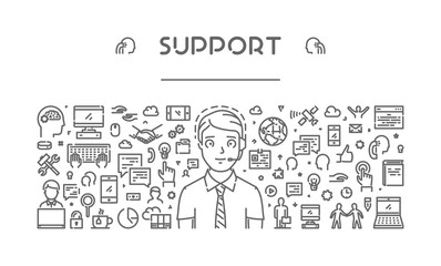 Vector line concept of support.