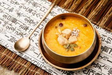 Hobak juk. korean style Pumpkin Porridge 
