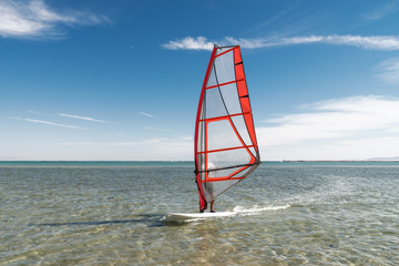 Windsurfing in a Red sea, Sharm  el  sheikh, Egypt