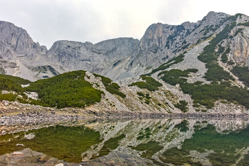 Naklejka na ściany i meble Sinanitsa Lake and peak Landscape, Pirin Mountain, Bulgaria