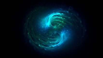 3D rendering abstract fractal light background