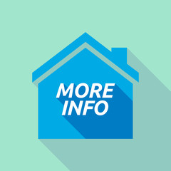 Long shadow house with    the text MORE INFO