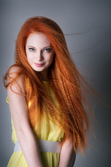 Young woman with red hair