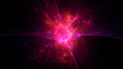 3D rendering abstract fractal light background