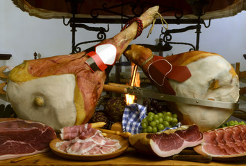 Salumi italian cold cuts Прошуто Pršut Prosciutto crudo Прошутто 帕尔玛火腿...