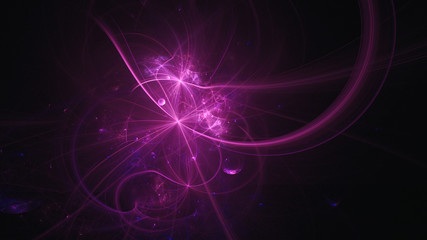 3D rendering abstract fractal light background