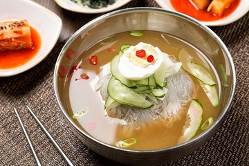 mul naengmyeon. korean style cold noodles. It's a summer season food.