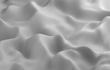 3d render white waves milk