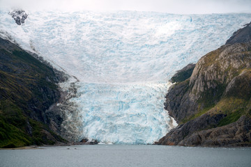 Glacier Italia in Tierra del Fuego, Beagle Channel, Alberto de Agostini National Park in Chile