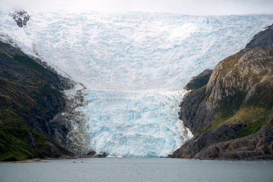 Glacier Italia in Tierra del Fuego, Beagle Channel, Alberto de Agostini National Park in Chile