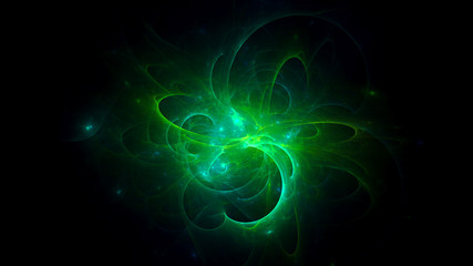 3D rendering abstract fractal light background