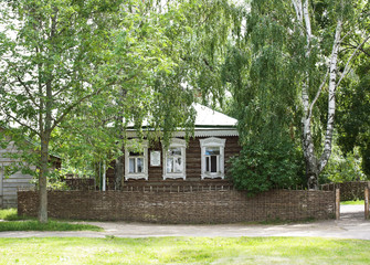 Fototapeta premium The house-Museum of Russian poet Sergei Yesenin in Konstantinovo village, Ryazan oblast, Russia