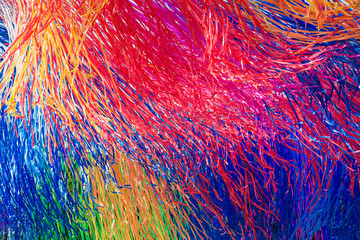 Colored abstract background of rainbow ribbons