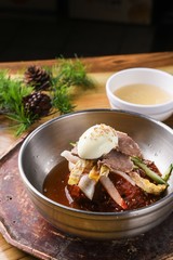 bibim naengmyeon. koreanstyle spicy cold noodles