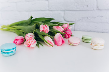 Tulips and macaron on March 8th.