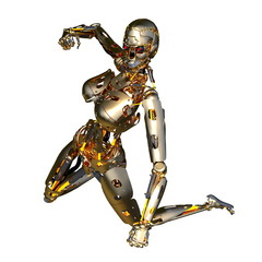 Fototapeta premium 女性ロボット