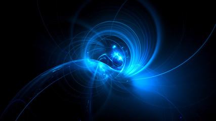 3D rendering abstract fractal light background