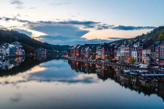 View of Dinant (Belgium) in evening