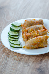 Homemade cabbage rolls
