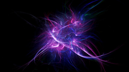  3D rendering abstract fractal light background