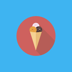 Ice Cream icon. flat design