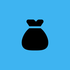 Money bag icon. flat design