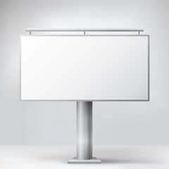 Obraz premium Billboard blank horizontal template, banner for placement of photos and text, vector, black and white background