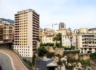 Monaco. Dwelling houses, palm trees, private property, the rich people of Europe
