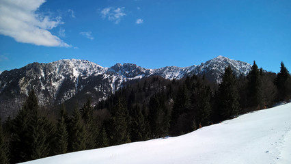 Mountains covered in snow during deep winter. Slovakia