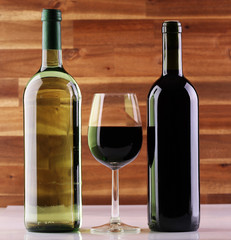 Bottle and glass of wine