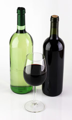Bottle and glass of wine