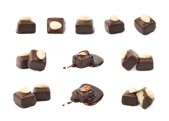 Chocolate confection candy isolated