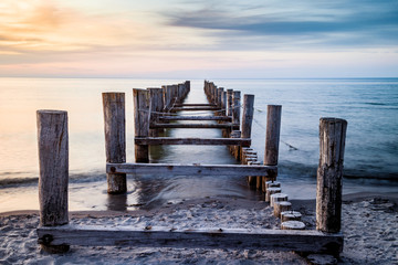 Ostsee Brücke Strand Zingst