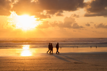 Obraz premium Walking on the Beach