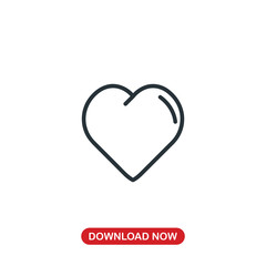 Heart icon vector