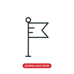 Fototapeta premium Flag icon vector