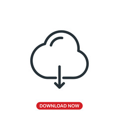 Download cloud icon vector