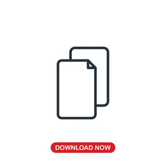 Copy icon vector