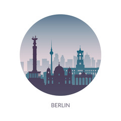 Famous city scape in color.